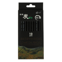 Карандаши угольные чёрные 10 штук в наборе Soft Карандаши угольные чёрные 10 штук в наборе Soft