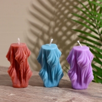 Свеча "Вуаль" 5х5х8 см, соевый воск,микс Свеча "Вуаль" 5х5х8 см, соевый воск,микс