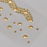 Наклейка пластик стразы "Чокер Роскошь" золото 11,6х18 см Наклейка пластик стразы "Чокер Роскошь" золото 11,6х18 см