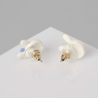 Серьги с эмалью &laquo;Монстрики&raquo; зайцы, цвет белый