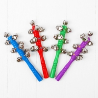 Погремушка с бубенцами «Весёлое настроение», цвета МИКС Погремушка с бубенцами «Весёлое настроение», цвета МИКС