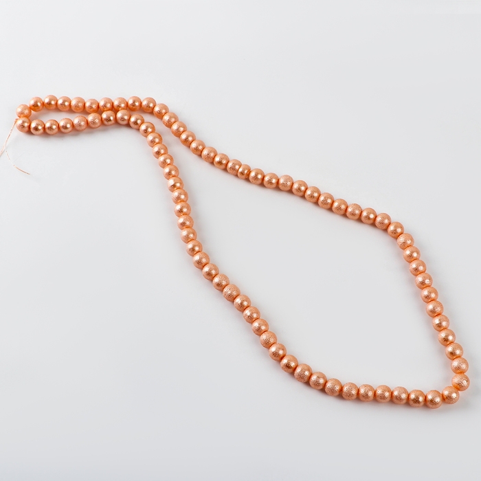 Бусины из стекла, набор 78 шт., размер 1 шт. &mdash; 10 мм, цвет оранжевый