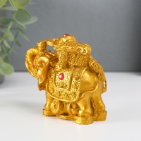 Нэцке полистоун бронза "Слон с денежной жабой на спине" 7,5х9,3х5,2 см Нэцке полистоун бронза "Слон с денежной жабой на спине" 7,5х9,3х5,2 см