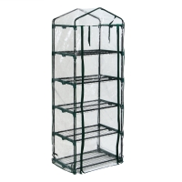 Парник-стеллаж, 5 полок, 193 &times; 69 &times; 49 см, металлический каркас d = 16 мм, чехол плёнка 80 мкм, Greengo