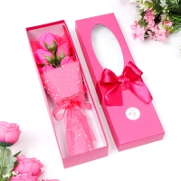 Букет мыльных роз, цвет фуксия