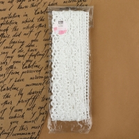 Кружево гипюровое, 30 мм &times; 9 &plusmn; 0,5 м, цвет белый