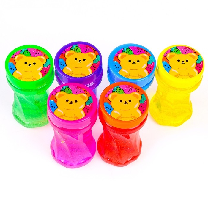 Лизун - слайм &laquo;Бутыль&raquo;, с блёстками, цвета МИКС