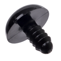 Глаза винтовые с заглушками, набор 20 шт., размер 1 шт. &mdash; 1,6 см, цвет чёрный