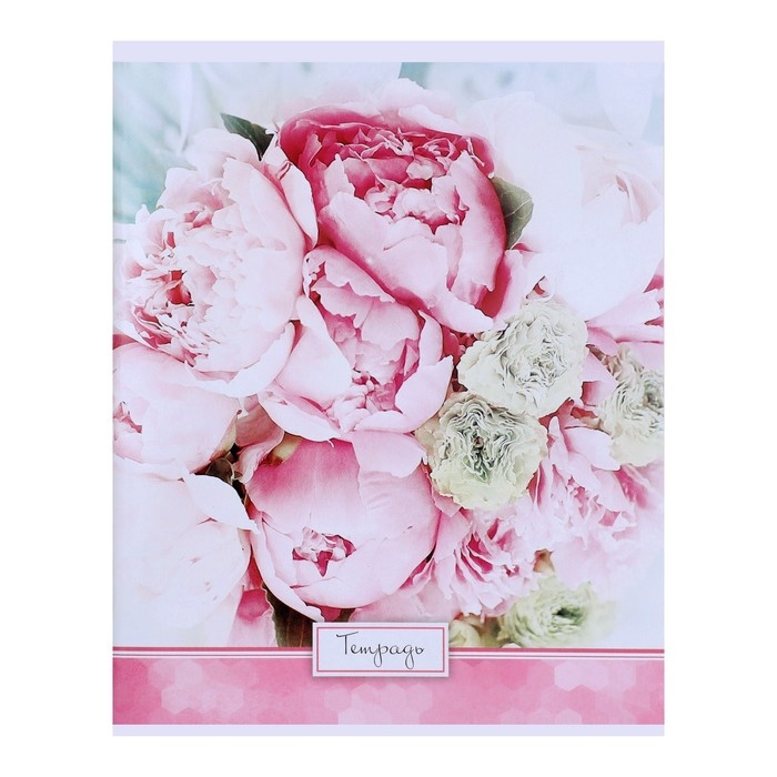 Тетрадь 48 листов в клетку Calligrata "Яркие цветы", обложка мелованный картон, УФ-лак, блок офсет, МИКС