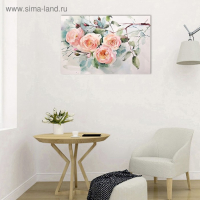 Картины на подрамнике "Акварель. Ветка розы" 40*50 см
