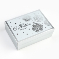 Коробка подарочная новогодняя складная &laquo;Ёлочные шары&raquo;, 21 х 15 х 7 см, Новый год