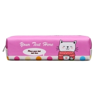 Пенал школьный "Зверюшка", на молнии, розовый Пенал школьный "Зверюшка", на молнии, розовый