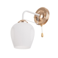 Бра "Майли" 1х60Вт Е27 Белый,золото 21х12х26,5см Бра "Майли" 1х60Вт Е27 Белый,золото 21х12х26,5см