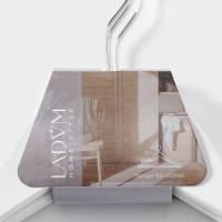 Плечики - вешалки для одежды LaDо́m Soft-Touch, 44,5&times;23 см, 3 шт, деревянные, с перекладиной, широкие плечики, цвет белый