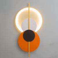 Бра "Алле" LED  18Вт 3000К оранжевый черный 88х5х45см