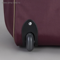 Чемодан малый 20" с сумкой, отдел на молнии, наружный карман, с расширением, цвет бордовый