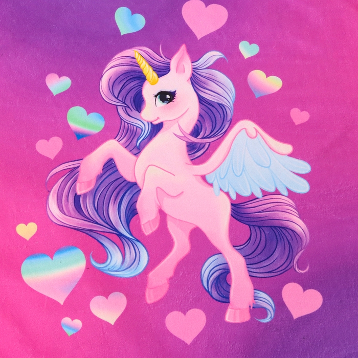 Сумка детская «Единорог», 35 × 30 см, цвет фиолетовый Сумка детская «Единорог», 35 × 30 см, цвет фиолетовый