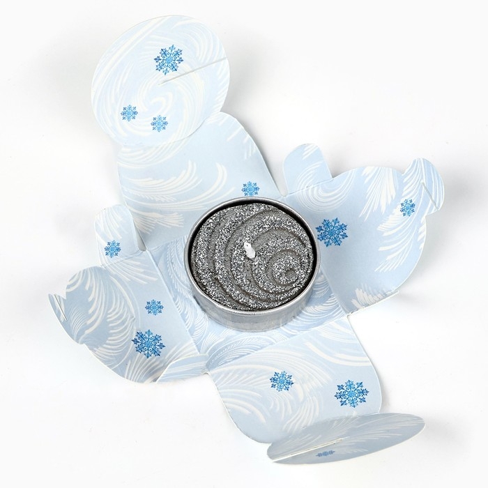 Новогодняя свеча чайная &laquo;Новый год: Микс новогодний&raquo;, диам 4 см