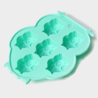 Форма для конфет и шоколада Доляна &laquo;Совы&raquo;, силикон, 12,5&times;11 см, 6 ячеек (3,3&times;2,7&times;1,5 см), цвет МИКС