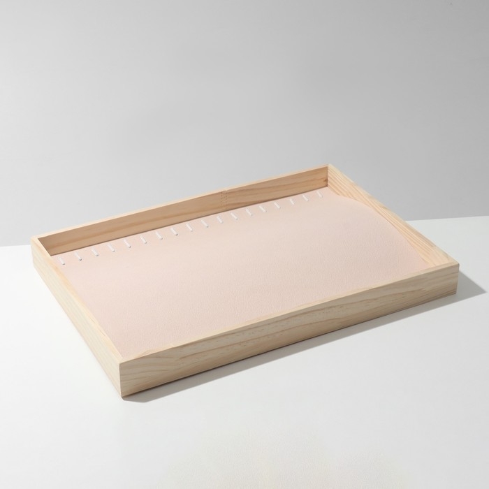 Подставка для украшений 18 крючков, 35&times;24&times;3, цвет бежевый