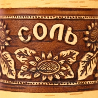 Туес &laquo;Подсолнушек&raquo;, соль, 7&times;9 см, береста