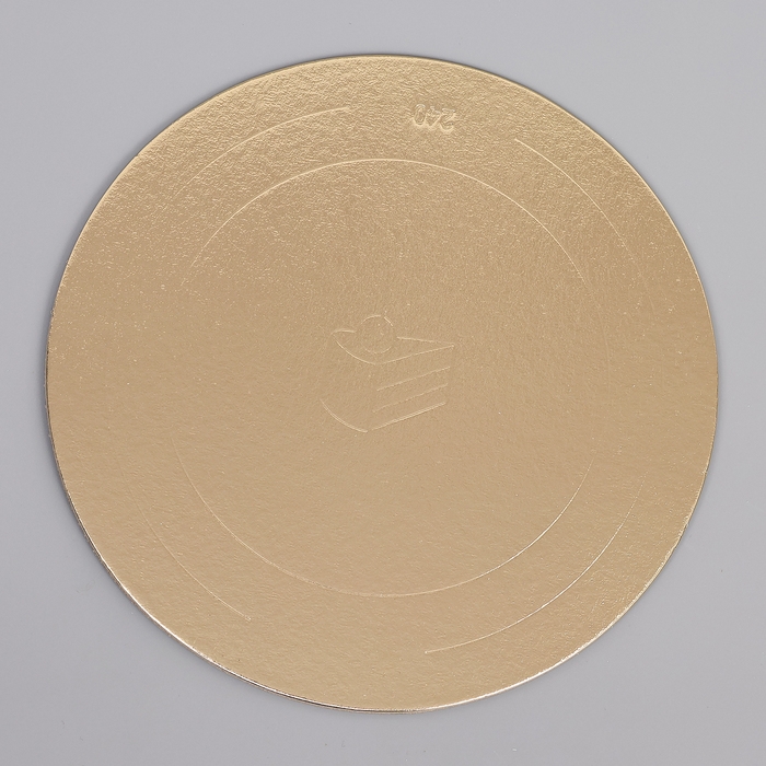 Коробка под торт 2 окна, с ручками, белая, + подложка 2,5 золото-белый, 24 х 24 х 20 см