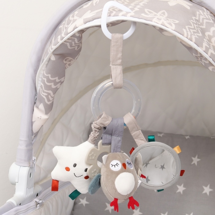 Подвеска - погремушка &laquo;Совушка&raquo;, прорез., пищалка, шуршит, на кроватку, коляску, Крошка Я