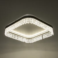 Люстра "Бахрома" LED 63Вт 3000-6000К  черно белый 50х50х12смсм