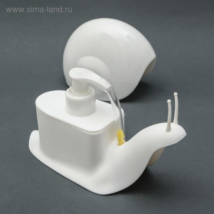 Дозатор для жидкого мыла Доляна &laquo;Улитка&raquo;, 120 мл, цвет МИКС