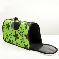 Сумка - переноска для животных "Цветы", зелёная, размер М, 40 х 21 х 27 см Сумка - переноска для животных "Цветы", зелёная, размер М, 40 х 21 х 27 см