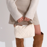 Сумка-багет на молнии, цвет бежевый Сумка-багет на молнии, цвет бежевый