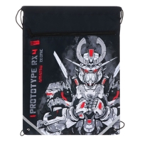 Мешок для обуви с карманом 480 х 360 мм, Феникс, светоотражающая полоса, с ручкой "Роботы"