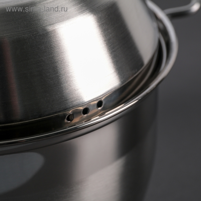 Набор кастрюль из нержавеющей стали &laquo;Тиссен&raquo;, 5 предметов: 1,8 л, 2,5 л, 3,5 л, 4,5 л, 6 л, d=18/20/22/24/26 см, металлические крышки