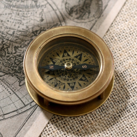 Компас "Компас и лупа" латунь 7х7х2,5 см Компас "Компас и лупа" латунь 7х7х2,5 см