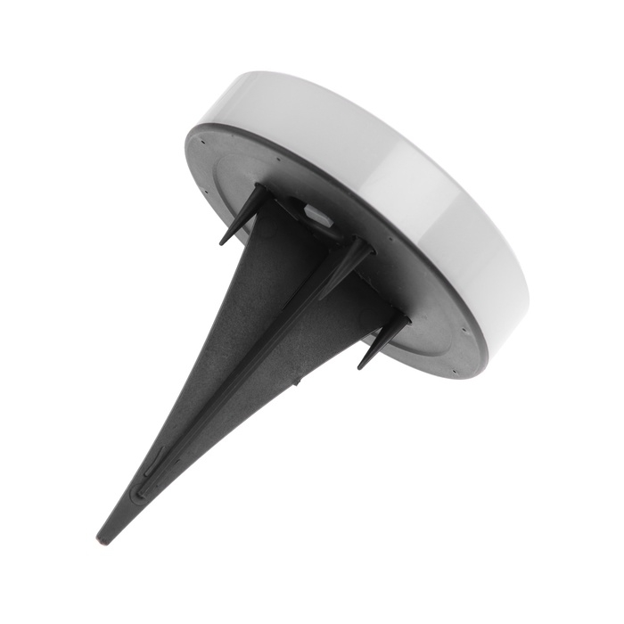 Светильник на солнечной батарее "Еврогарант", "Техно круг" 10.5x12.5 см, IP44, 8 LED, БЕЛЫЙ