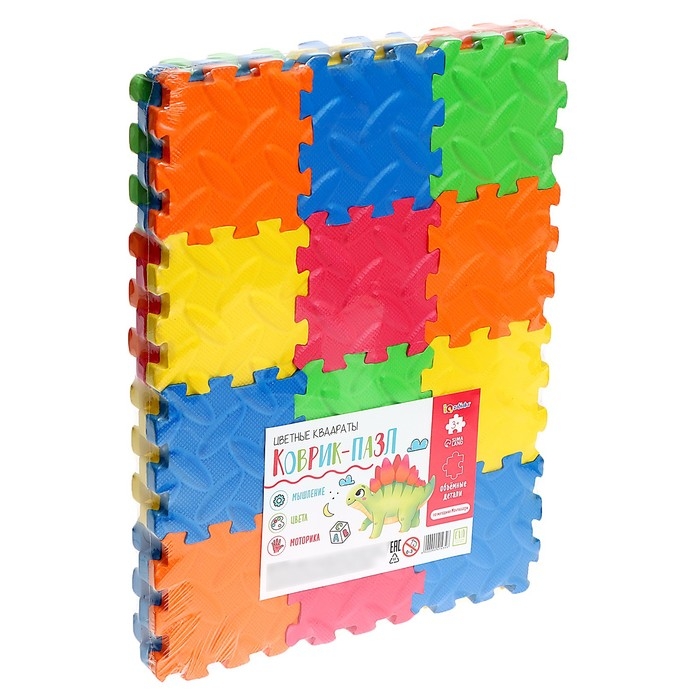 Коврик-пазл &laquo;Цветные квадраты&raquo;, 36 элементов
