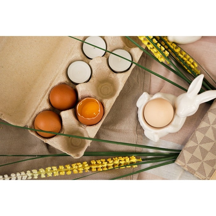 Подставка для яиц Доляна &laquo;Зайка&raquo;, 12,5&times;8&times;9,5 см