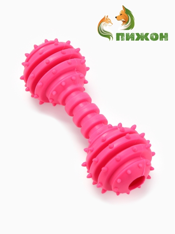 Игрушка жевательная "Чемпион", TPR, 12,5 см, розовая