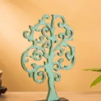 Панно "Древо" МДФ, 30х20х1 см, бирюзовый