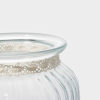 Банка стеклянная для хранения сыпучих продуктов Доляна &laquo;Морская звезда&raquo;, 600 мл, 11&times;19 см, с керамической крышкой