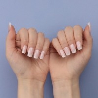 Накладные ногти &laquo;Classic French&raquo;, 24 шт, с клеевыми пластинами, форма мягкий квадрат, цвет нежно-розовый/белый