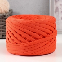 Трикотажная пряжа, ширина 7-9 мм, 100м/295 гр&plusmn;10% (15 - оранжевый)