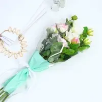 Пакет для цветов &laquo;Every day is a new beginning&raquo;, мятный, 30 х 10 х 45 см