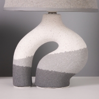 Лампа настольная "Риф" 1х40Вт Е27 серый/белый 20х20х32см