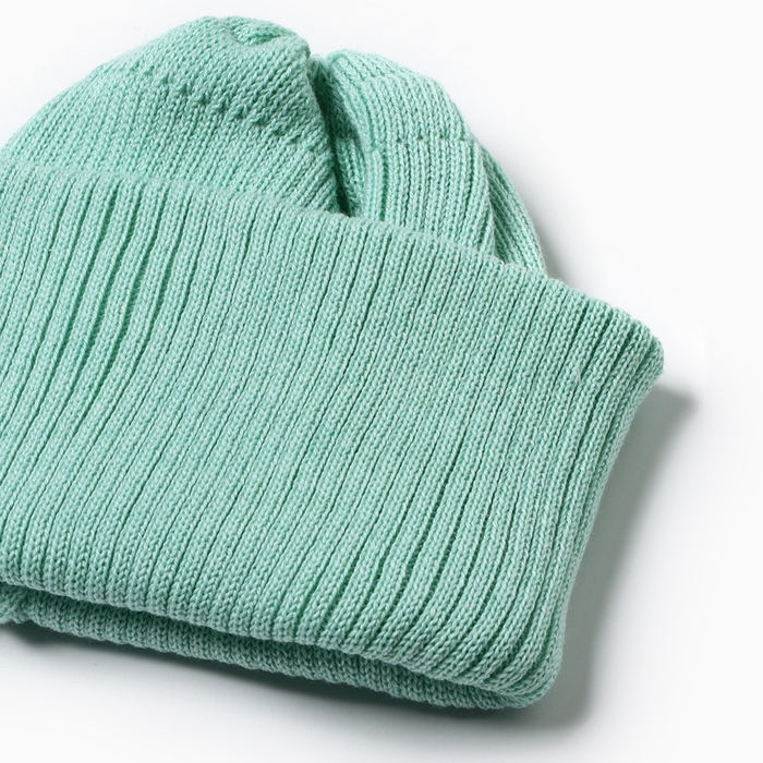 Шапка детская, цвет мята, размер 48-52
