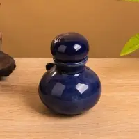 Сосуд для масла "Бабочка" керамика, цв. синий, 8х8х10 см