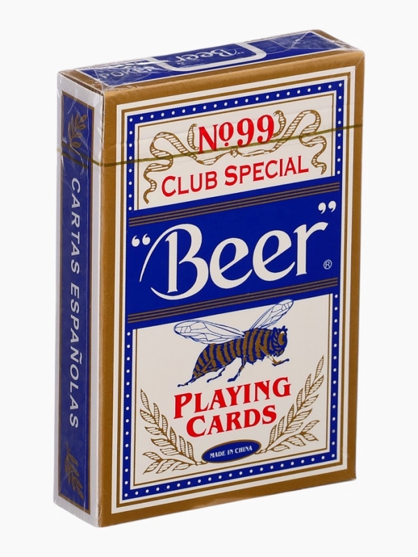 Карты игральные 54 шт Beer, карта 5.7 х 8.7 см, синяя рубашка, 280 г