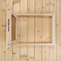 Окно, 40&times;50см, двойное стекло, тонированное, из липы