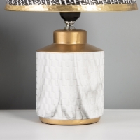 Лампа настольная "Мрамор" 1х40Вт Е27 черный/золото 22,5х22,5х35см