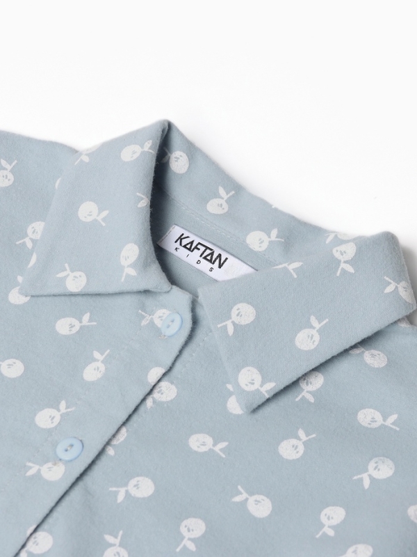 Рубашка детская с воланом KAFTAN р.36 (134-140 см), синий